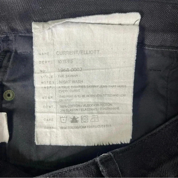 Current Elliot x Revolve Night Wash Skinny Jeans Size 26 - Picture 3 of 8